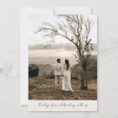 コースタルバリビーチパーム結婚ツリーの写真 サンキューカード (裏面)