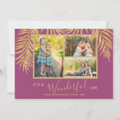 コースタルパームスフォトコラージクリスマスホリデーカード シーズンカード (正面)