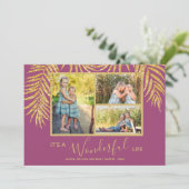 コースタルパームスフォトコラージクリスマスホリデーカード シーズンカード (スタンド正面)