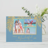 コースタルパームスフォトコラージクリスマス シーズンカード (スタンド正面)