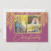 コースタルパームスフォトコラージクリスマス シーズンカード (正面)