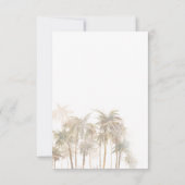 コースタルパームズウォーターカラー宛先ウェディング 出欠カード (裏面)