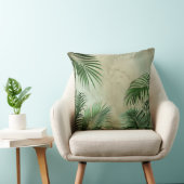 コースタルパームリーフトロピカルアート クッション (椅子)