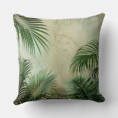 コースタルパームリーフトロピカルアート クッション (裏面)