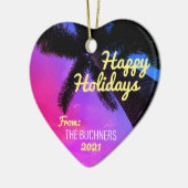 コースタルパーム セラミックオーナメント (左)