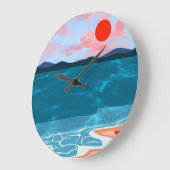 コースタルヒュース ラージ壁時計 (傾斜)