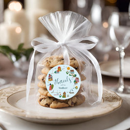 コースタルビレッジブルーボーイベビー航海のシャワー ラウンドシール