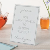 コースタルビーチグレー化粧タオルカウンターサイン 台座サイン (インサイチュ)