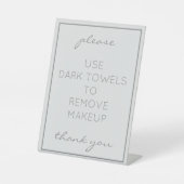 コースタルビーチグレー化粧タオルカウンターサイン 台座サイン (正面)