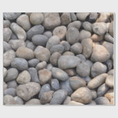 コースタルビーチコンバービーチラバーピーブルズテクスチャ ラッピングペーパー (フラット)