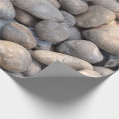 コースタルビーチコンバービーチラバーピーブルズテクスチャ ラッピングペーパー (角)