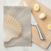 コースタルビーチサンド&タンシーシェル キッチンタオル (四つ折り)