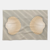 コースタルビーチサンド&タンシーシェル キッチンタオル (横)