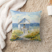 コースタルビーチハウス装飾用クッション クッション (ブランケット)