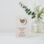 コースタルビーチ不動産仲介業者名刺縦 名刺 (スタンド正面)