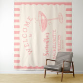 コースタルピンクバチェロレッテバックドランドカクテル タペストリー (インサイチュ)