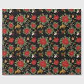 コースタルフォレストポインセティアスラッピング紙 ラッピングペーパー (フラット)