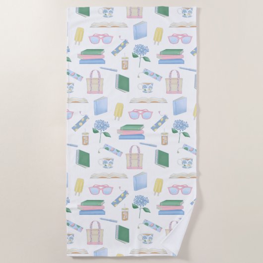 コースタルブッククラブサマービーチ読ズ ビーチタオル (正面)