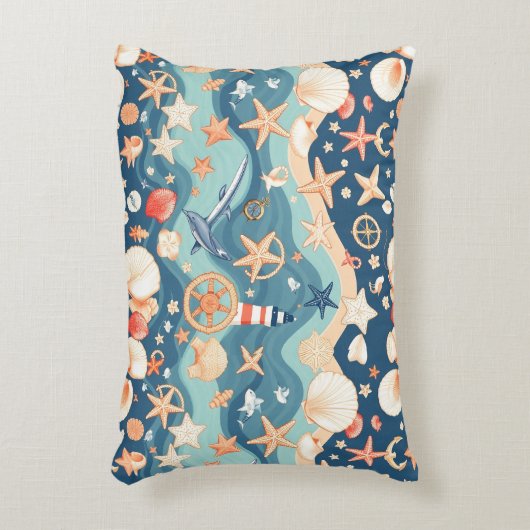 コースタルブリーズ装飾用クッションリラックス-スタイル アクセントクッション (正面(垂直))