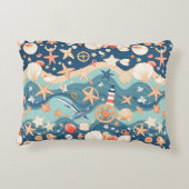 コースタルブリーズ装飾用クッションリラックス-スタイル アクセントクッション (裏面)