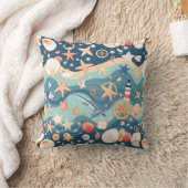 コースタルブリーズ装飾用クッション – シーサイドスタイル クッション (ブランケット)