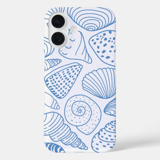 コースタルブリーズ – ライトブルービーチシェルiPhone 16 Case-Mate iPhoneケース (裏面)