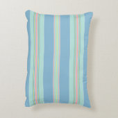 コースタルブルーとシーフォームグリーンストライプの アクセントクッション (裏面(縦))