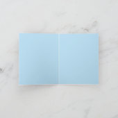 コースタルブルーとホワイトウォーターの色の弓パーソナライズされた ノートカード (内部)