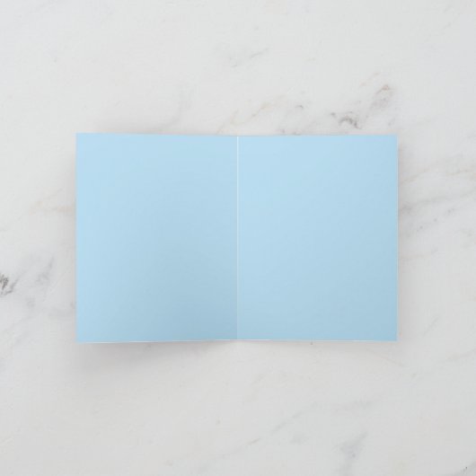 コースタルブルーとホワイトウォーターの色の弓パーソナライズされた ノートカード (内部)