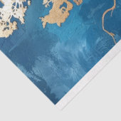 コースタルブルーと金ゴールドフローラ海藻 薄葉紙 (詳細)