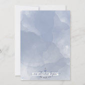 コースタルブルーウォーター航海のカラーイベントま結婚たは 招待状 (裏面)