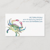 コースタルブルーカニ水カラービーチプロフェッショナル 名刺 (正面)