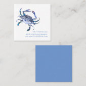 コースタルブルーカニ水カラービーチ名刺 スクエア名刺 (正面/裏面)