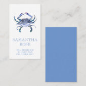 コースタルブルーカニ水カラービーチ名刺 名刺 (正面/裏面)