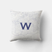 コースタルブルーコンチシーシェルファミリーモノグラム クッション (裏面)