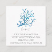 コースタルブルーシーコーラルビーチ名刺 スクエア名刺 (正面)