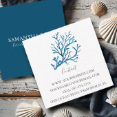 コースタルブルーシーコーラルビーチ名刺 スクエア名刺