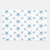 コースタルブルーシーホース&コーラルウォーター色 ラッピングペーパーシート (正面3)