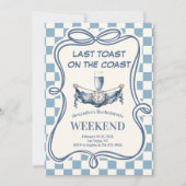 コースタルブルージンガム航海のシャンパグバチェロレッテ 招待状 (正面)