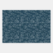 コースタルブルースカイ海魚 ラッピングペーパーシート (正面)