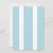 コースタルブルーストライプウェディングシャワー 招待状 (裏面)