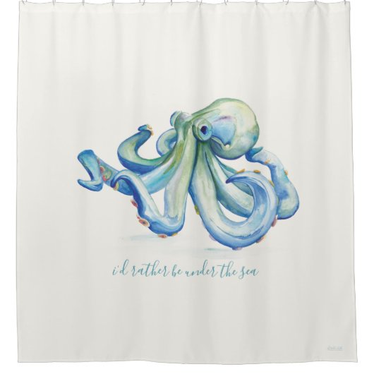 コースタルブルータコ海 シャワーカーテン (正面)