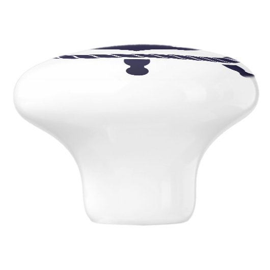 コースタルブルービーチヨットボートシップ航海のヘルム セラミックノブ (側面)