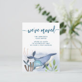 コースタルブルーホエー航海のル新しい住所の移動 案内ポストカード (スタンド正面)