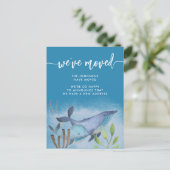 コースタルブルーホエー航海のル新しい住所の移動 案内ポストカード (スタンド正面)