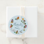 コースタルブルーボーイ航海のベビーシャワー フェイバータグ (インサイチュ)