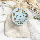 コースタルブルーボーイ航海のベビーシャワー フェイバータグ