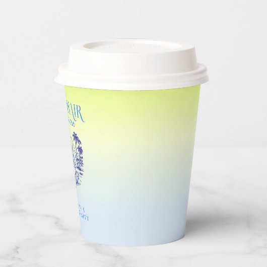 コースタルブルーマーメイド女性のカーボーイサマーパーティー 紙コップ (左)