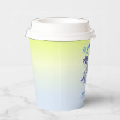 コースタルブルーマーメイド女性のカーボーイサマーパーティー 紙コップ (右)