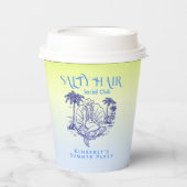 コースタルブルーマーメイド女性のカーボーイサマーパーティー 紙コップ (正面)